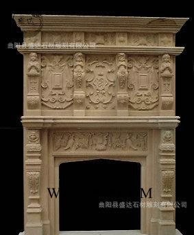 石雕壁炉 大理石欧式壁炉工艺品 室内装饰 曲阳雕刻直销图1