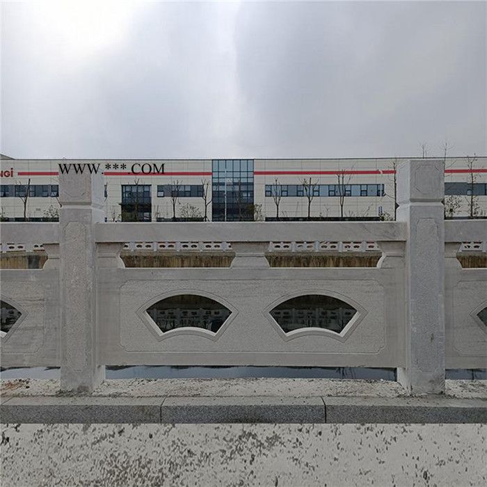 大理石石雕栏杆设计 石雕河道石材桥栏杆供应 河道石拱桥图片图7