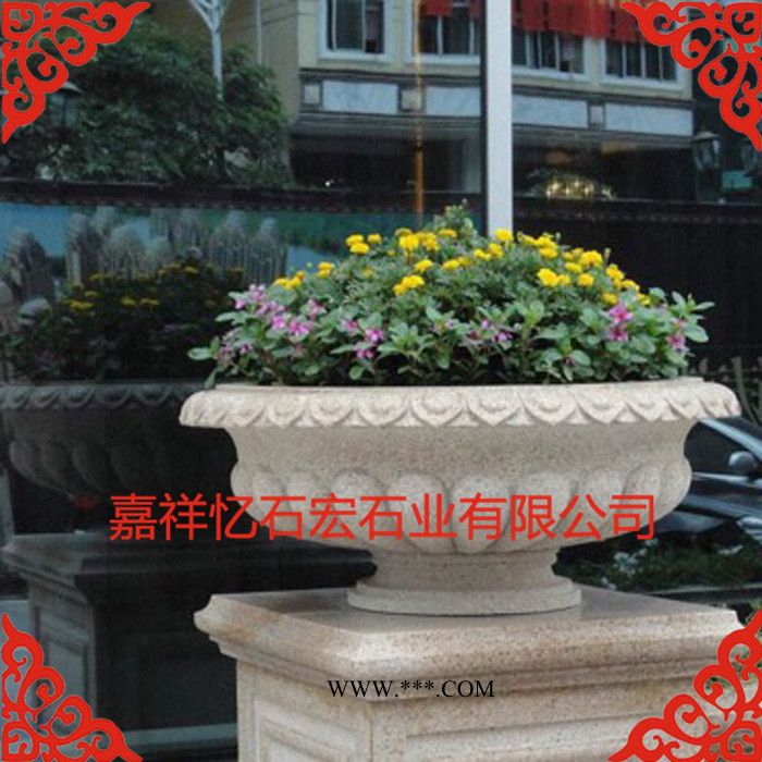 忆石宏石业石雕喷泉**黄锈石喷泉 欧式大理石石水钵图1