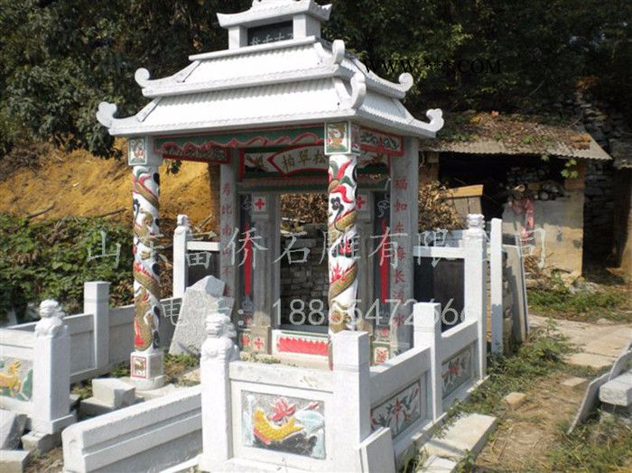 富侨石雕 ** 石材石雕公墓农村墓碑 石碑 家族碑花岗石墓套图6