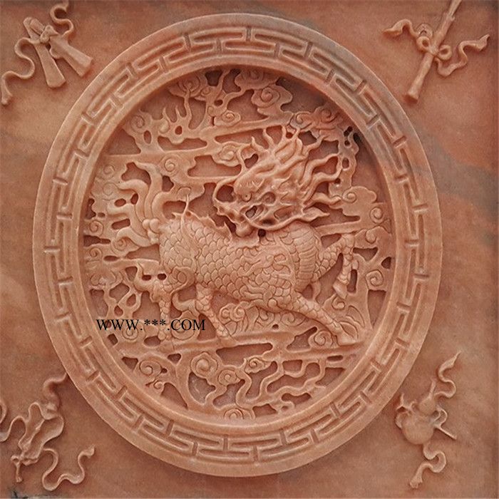 定制石雕浮雕壁画 大理石玄关影壁墙 广场景观装饰青石浮雕地雕图7