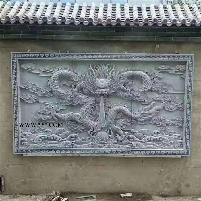 定制石雕浮雕壁画 大理石玄关影壁墙 广场景观装饰青石浮雕地雕图2