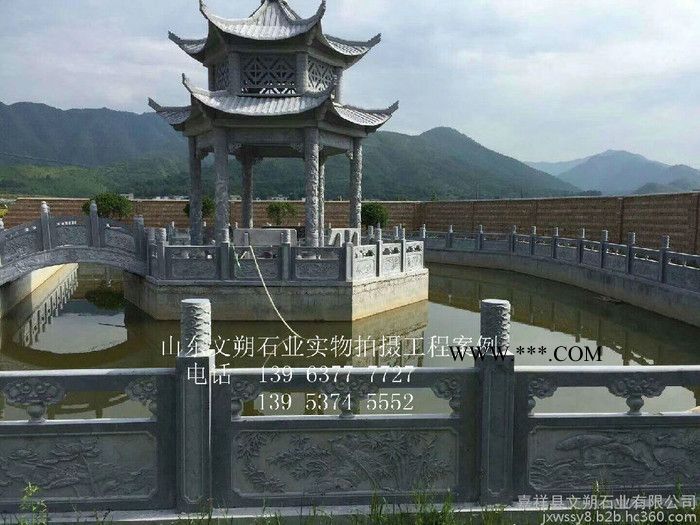 文朔石雕直销 大理石石栏板 青石栏杆 花岗岩栏杆 石雕桥栏杆图7