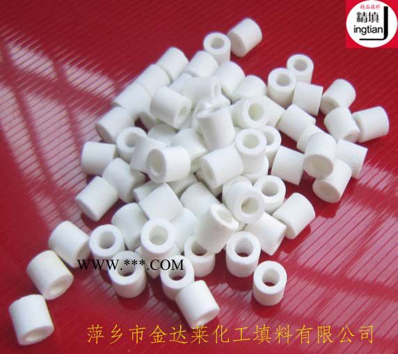高铝陶瓷拉西环__40% 50% 70% 90%  92% 99%氧化铝刚玉拉西环 高强度瓷质散堆料  精填牌萍乡金达莱图2