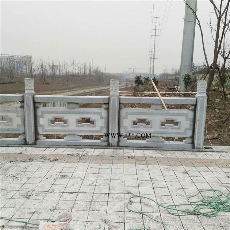 大理石栏杆厂 河道石材护栏安装 定制花岗岩石桥栏板