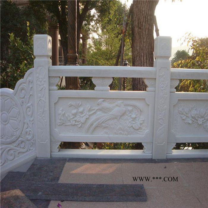 中辉 大理石石栏杆 庭院用石护栏 石雕栏板定制 石栏杆厂家图2