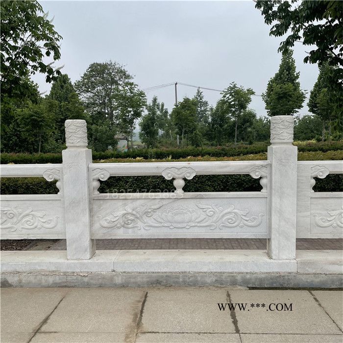 中辉 大理石石栏杆 庭院用石护栏 石雕栏板定制 石栏杆厂家图3