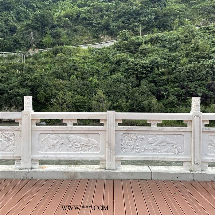 中辉 大理石石栏杆 庭院用石护栏 石雕栏板定制 石栏杆厂家图7