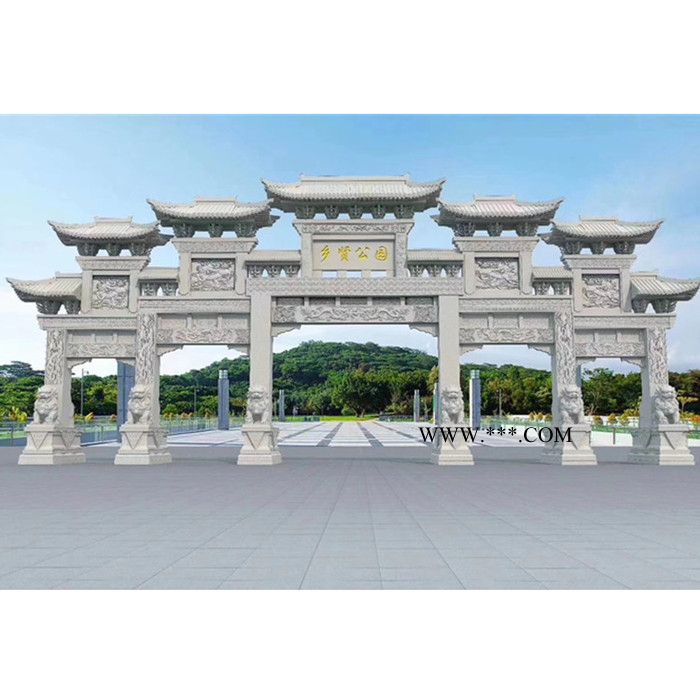大理石牌坊制作厂家  寺庙石雕牌坊牌楼价格 欢迎电联图1