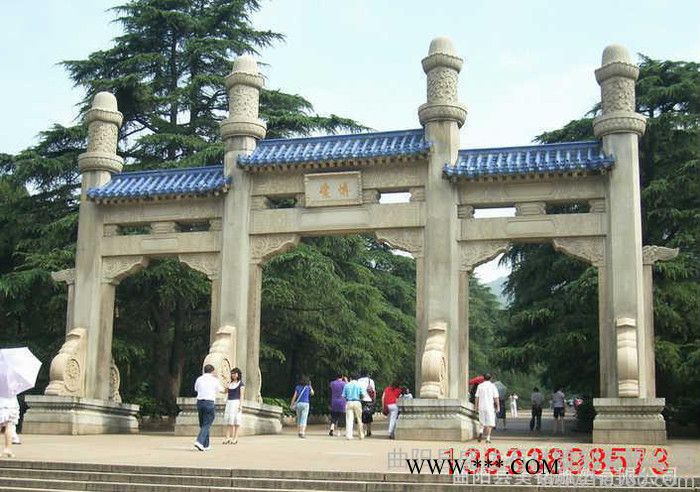 石雕牌楼牌坊 花岗岩大理石牌楼牌坊 仿古雕塑摆件 可定做图3