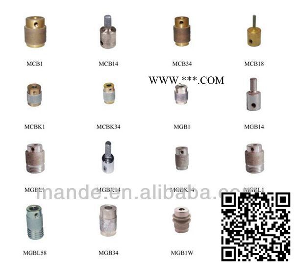 曼德MGB14金刚石工具五金配件棕刚玉磨头打磨花头胶囊抛光机磨轮镀铬打磨金刚石磨头工具配件玻璃陶瓷图8