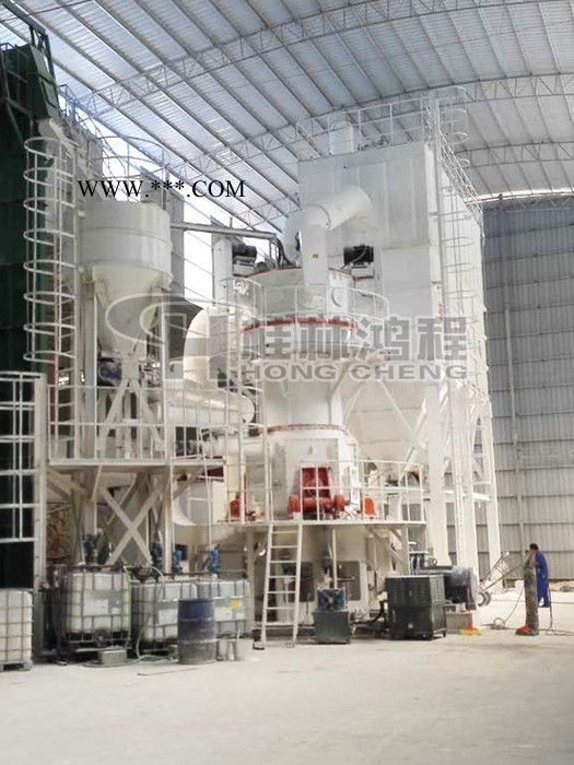 鸿程HC500 纵摆磨粉机大理石制粉磨粉项目生产线图1