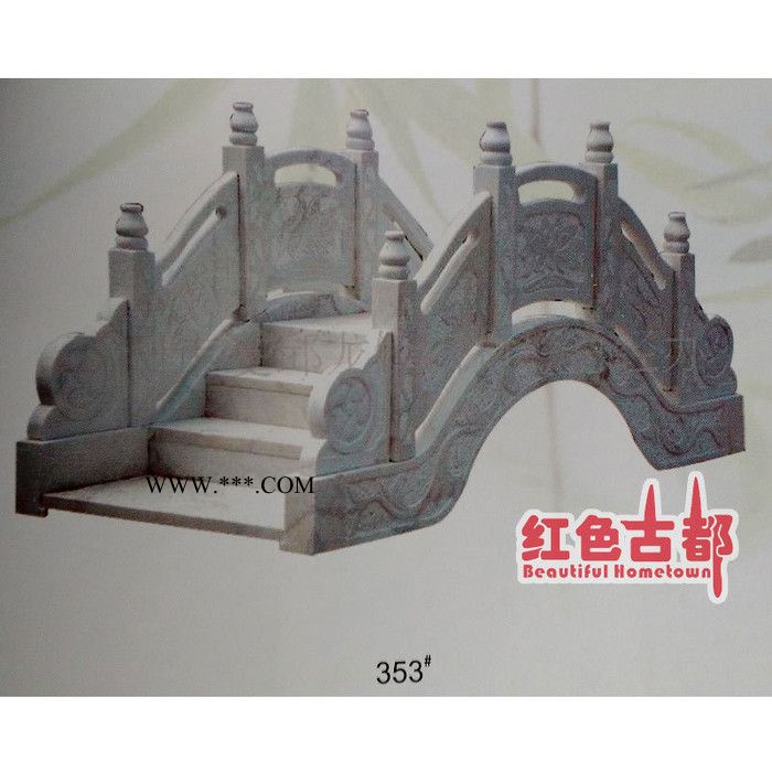 厂家订制 天然大理石 花岗岩雕刻画 桥栏雕刻图图2