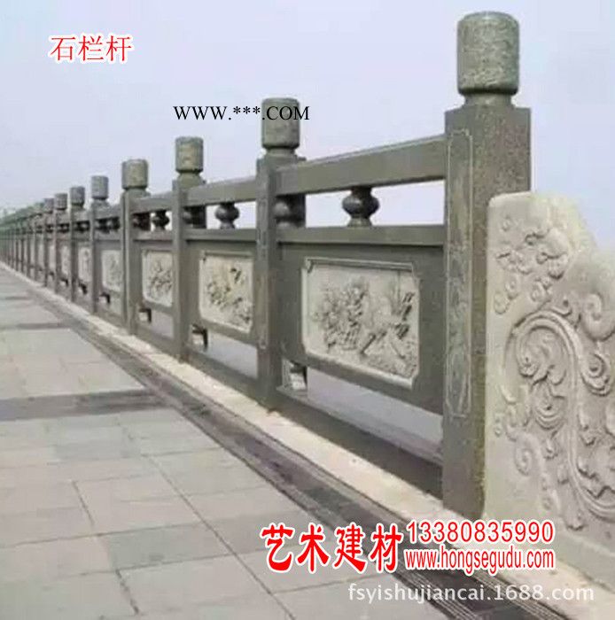 佛山石材 别墅 酒店 家用拉丝栏杆别墅栏杆 高中档住宅走廊阳台大理石栏杆图3