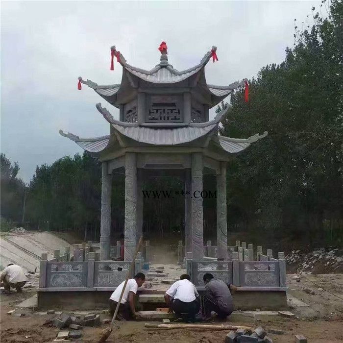 石雕凉亭价格  大理石凉亭 凉亭长廊定做商家 价格优惠图3
