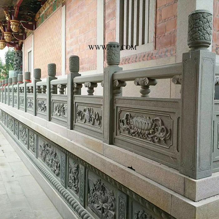 星博 石栏杆 河道石栏杆 汉白玉扶手栏杆 寺庙围栏报价 大理石栏杆图4