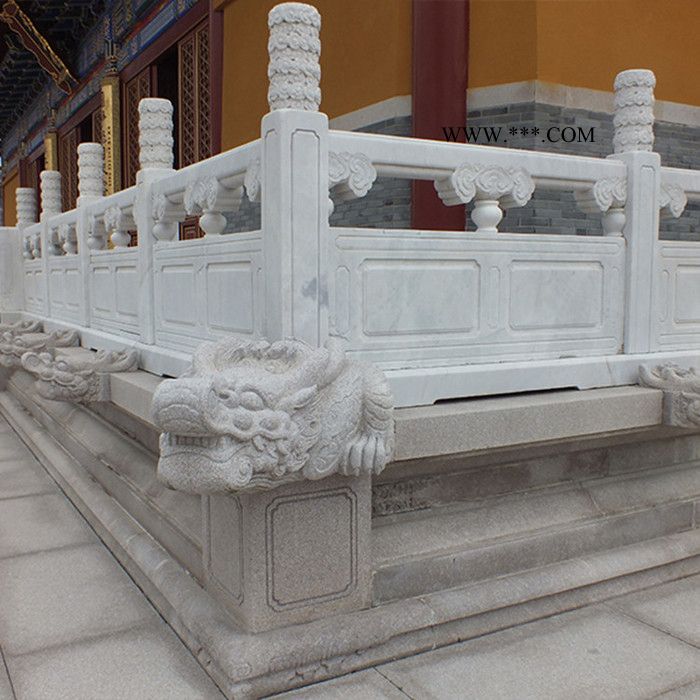 星博 石栏杆 河道石栏杆 汉白玉扶手栏杆 寺庙围栏报价 大理石栏杆图5