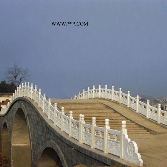 星博 石栏杆 河道石栏杆 汉白玉扶手栏杆 寺庙围栏报价 大理石栏杆图3