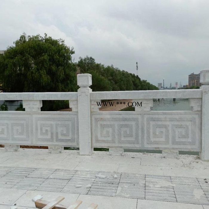 山东大理石栏杆价格    汉白玉石栏杆   轩盛园林 支持定制  厂家直发图5
