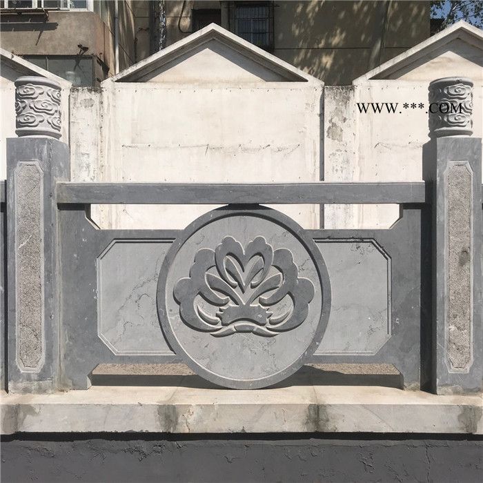 忆石宏 石雕栏杆 寺庙仿古大理石栏杆 青石栏杆 免费设计 安装图1