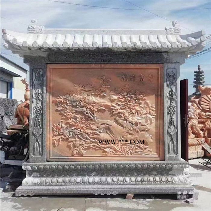 中辉定制大理石石雕壁画 景观石雕壁画 汉白玉石雕壁画图1