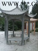 沐泽 石雕厂家 石雕凉亭大理石石材雕刻石亭子庭院公园休息纳凉图2