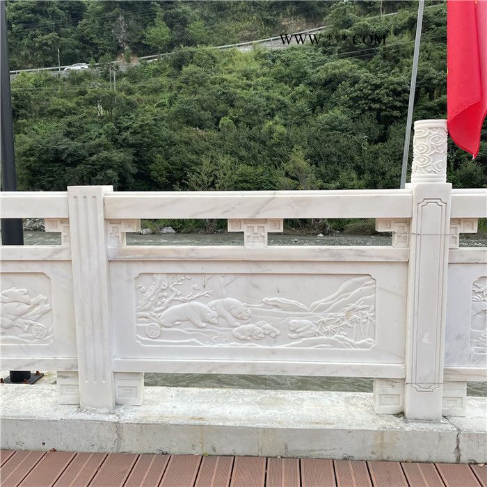 中辉 供应石栏杆 庭院石栏杆 河道大理石石栏杆 青石石雕栏杆图2