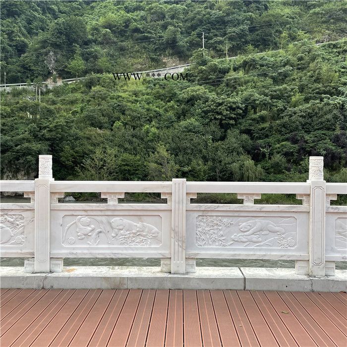 中辉 供应石栏杆 庭院石栏杆 河道大理石石栏杆 青石石雕栏杆图1