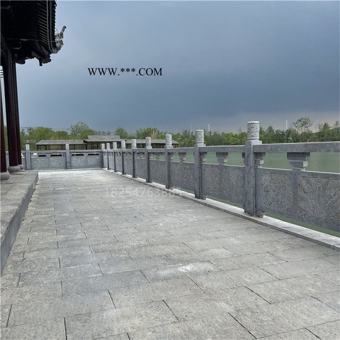 中辉 供应石栏杆 庭院石栏杆 河道大理石石栏杆 青石石雕栏杆图7