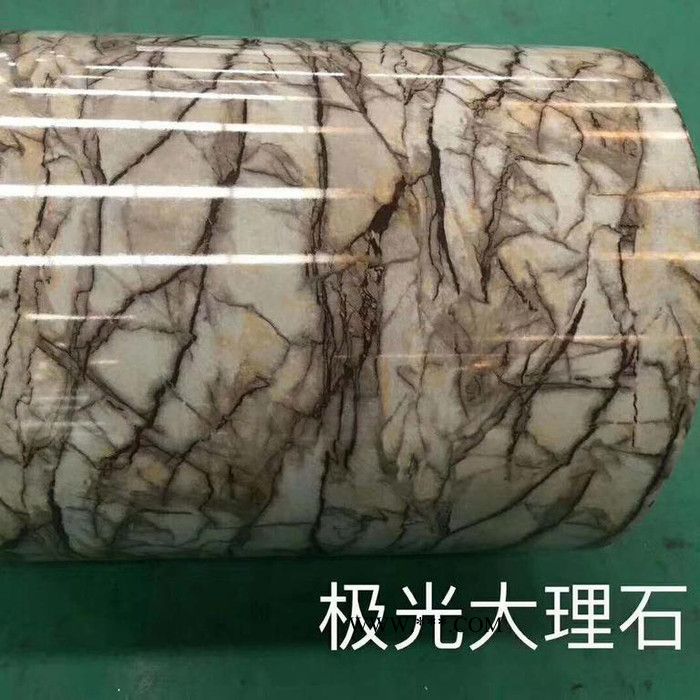 彩涂铝卷  3004铝镁锰砖纹木纹装饰铝板 大理石印花装饰铝板 覆膜 压瓦 开平 大理石花纹图1