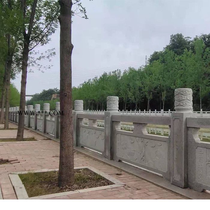 石旭园林雕塑 定制石栏杆 石雕栏杆 大理石栏杆 报价图2