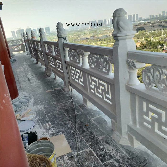 中辉 石雕厂家定做 汉白玉石栏杆 大理石石雕栏杆 河道绿化石护栏图6