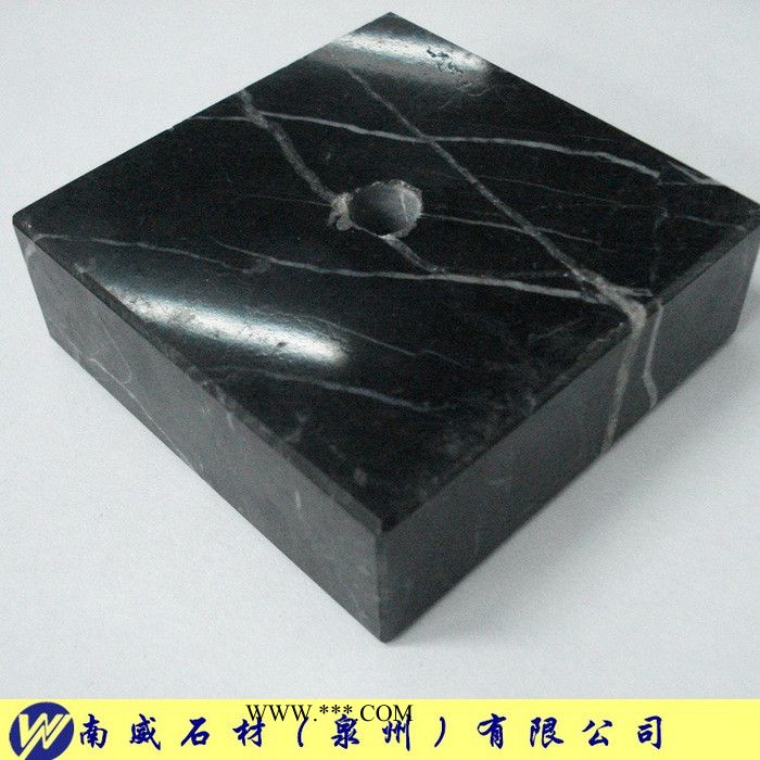 大理石 花岗岩底座 罩光 自然光 底座 石材工艺品 黑色底座图3