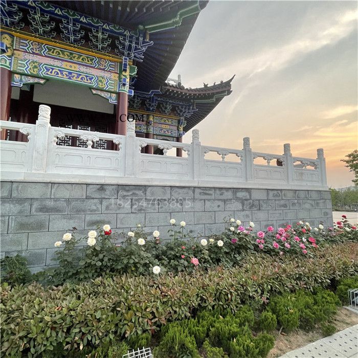 中辉 定制河道栏杆 汉白玉栏杆石雕 公园 广场河道大理石 景观栏杆图3