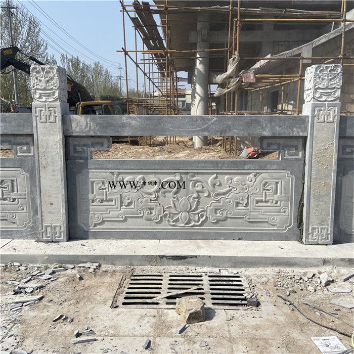 中辉 定制河道栏杆 汉白玉栏杆石雕 公园 广场河道大理石 景观栏杆图1