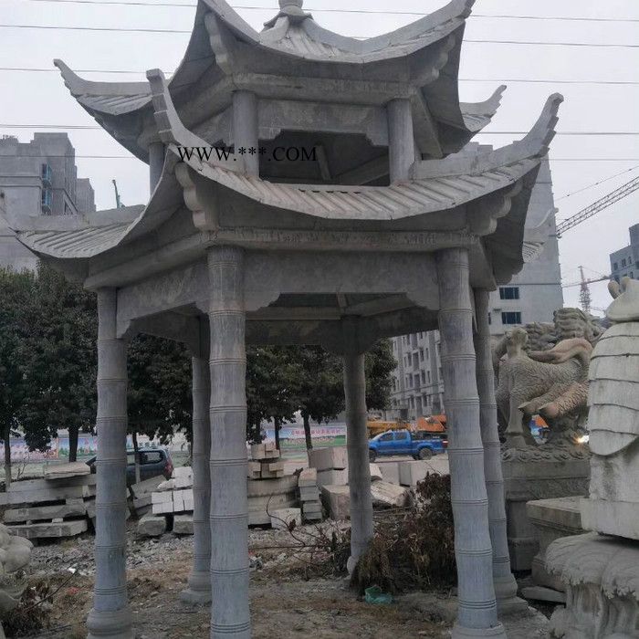 大理石石凉亭 六角石凉亭  仿古石凉亭市场报价图6