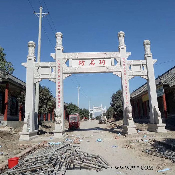 直销  村口青石石牌坊 大理石牌坊 厂家批发图4