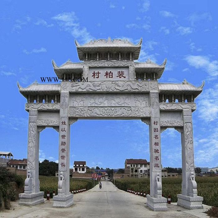 直销  村口青石石牌坊 大理石牌坊 厂家批发图3