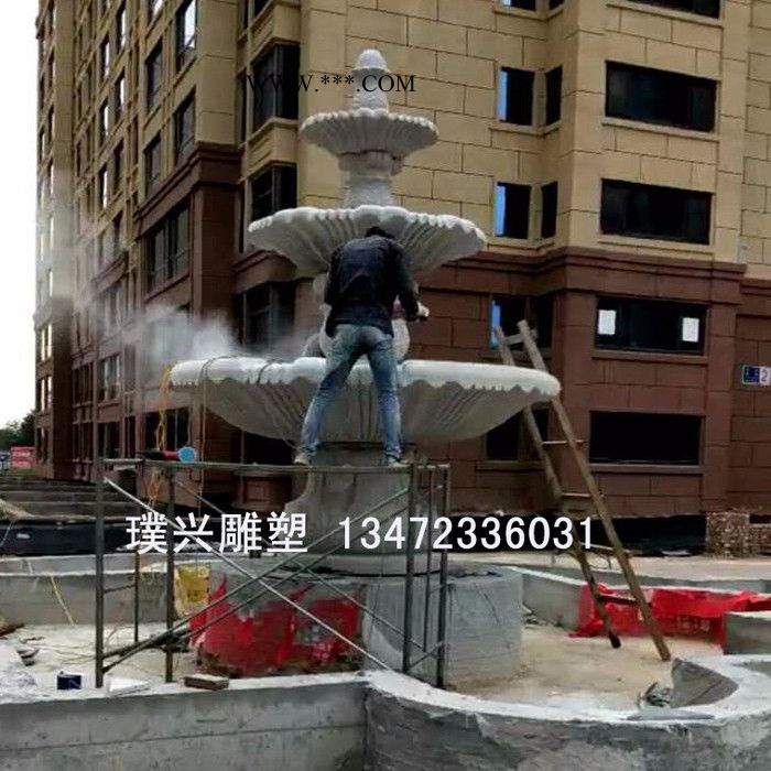 璞兴雕塑 石雕喷泉花岗岩喷泉黄锈石喷泉大理石喷泉广场景观喷泉图4