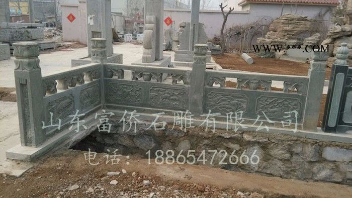 富侨石雕  供应石雕栏杆 花岗石护栏 桥梁石拦杆图3