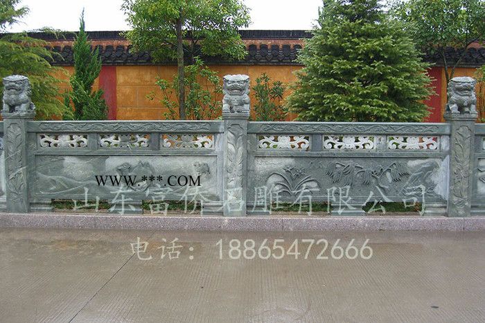 富侨石雕  供应石雕栏杆 花岗石护栏 桥梁石拦杆图7