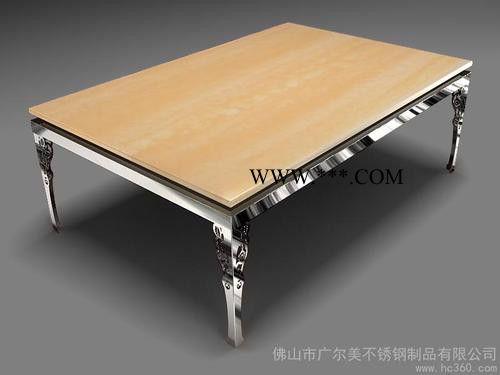 不锈钢茶几定做 不锈钢大理石面酒店餐厅定制款茶几生产厂家 餐厅会所 不锈钢茶几茶几图3
