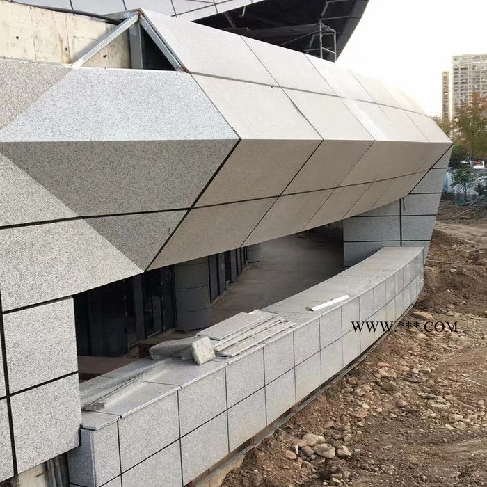 粤艺佰大理石花纹铝单板，外墙仿石材纹理铝板材料，裙楼檐口造型石纹漆铝单板厂家图1