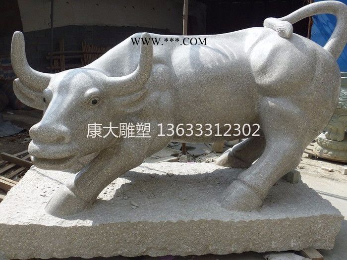 河北石雕厂家定制大理石石雕动物牛雕塑图2