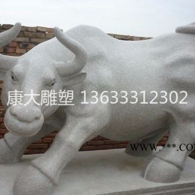 河北石雕厂家定制大理石石雕动物牛雕塑