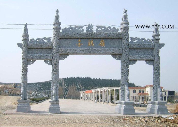 石牌坊石雕门楼 大理石牌楼 石雕牌坊图3