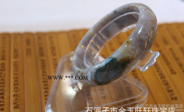 和田玉手镯,玛瑙手镯,新疆手镯,特价新疆和田玉新疆水草玛瑙手镯◇图3