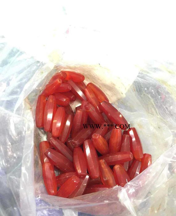 天然红玛瑙 八棱柱勒子 保真南红 尼泊尔手工制作 民族风现货图2