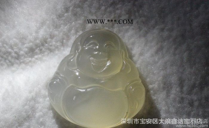 厂家直供 高品质巴西白玛瑙吊坠 天然玉髓佛项坠 特价双十一**图3