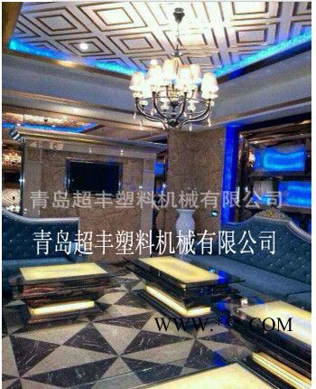青岛超丰PVC石塑板材生产线，仿大理石板材设备、塑料板材设备图2